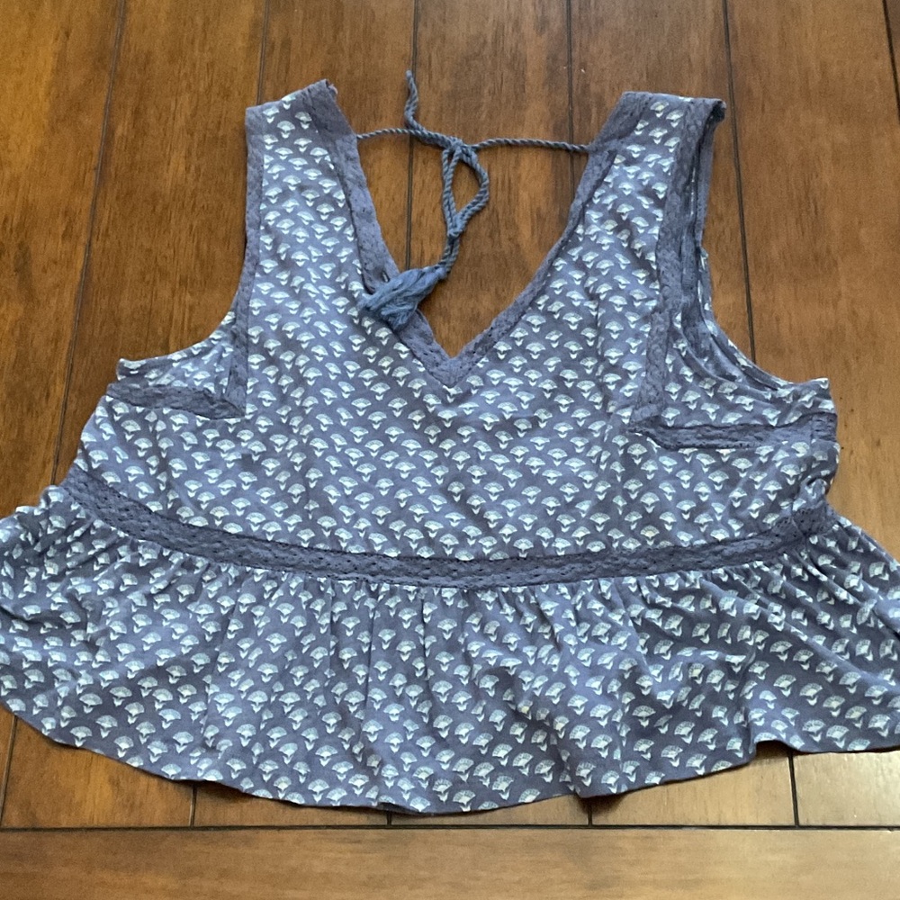 Lucky Brand Blue Patterned Tank Top - Picture 3 of 3